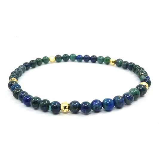 Tibetan Steel & Handmade Spirit Bracelet for "Creativity & Flow" (Beads made of Natural Lapis Lazuli)