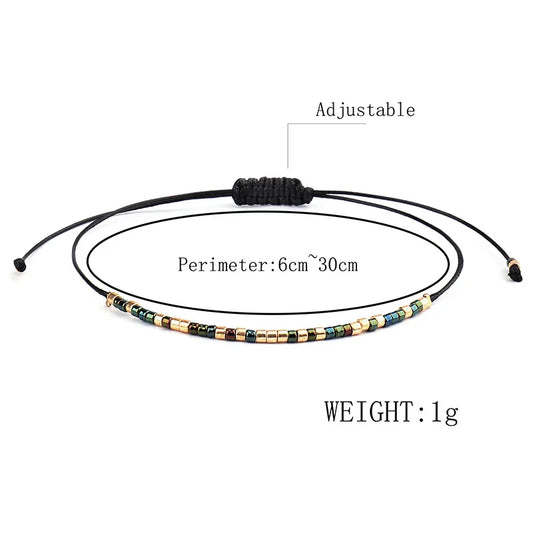 Handmade Tibetan Blessed Knots for "Courage & Confidence" with Natural Miyuki Rice Beads