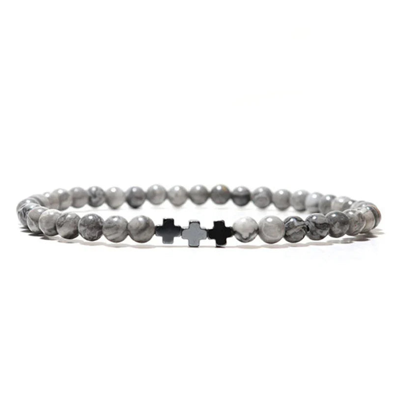 Tibetan Steel & Handmade Spirit Bracelet for "Clarity & Higher Awareness"
(Stones Naturally Sourced)