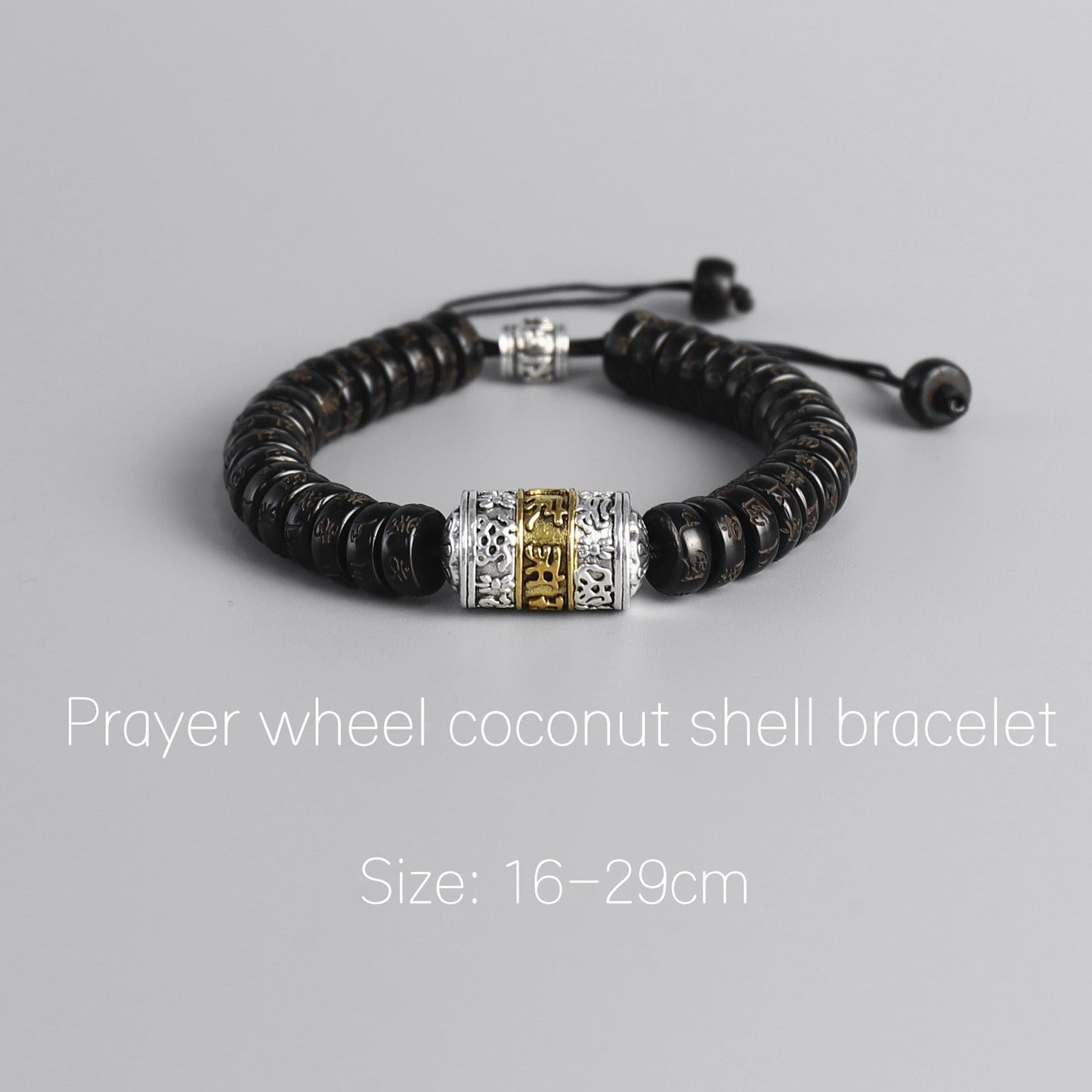 Buddhist Handcrafted Nature Sandalwood Bracelet for "Health & Prosperity" (made with Blessed Vajra Copper Bell & Natural Precious Granites)