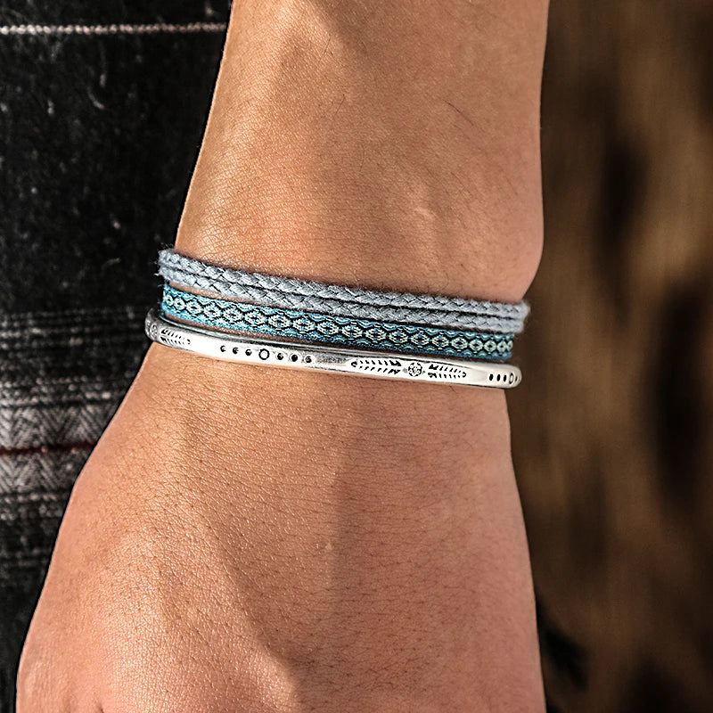Tibetan Steel & Handmade Spirit Bracelet for "Fertility & Sacred Feminine"