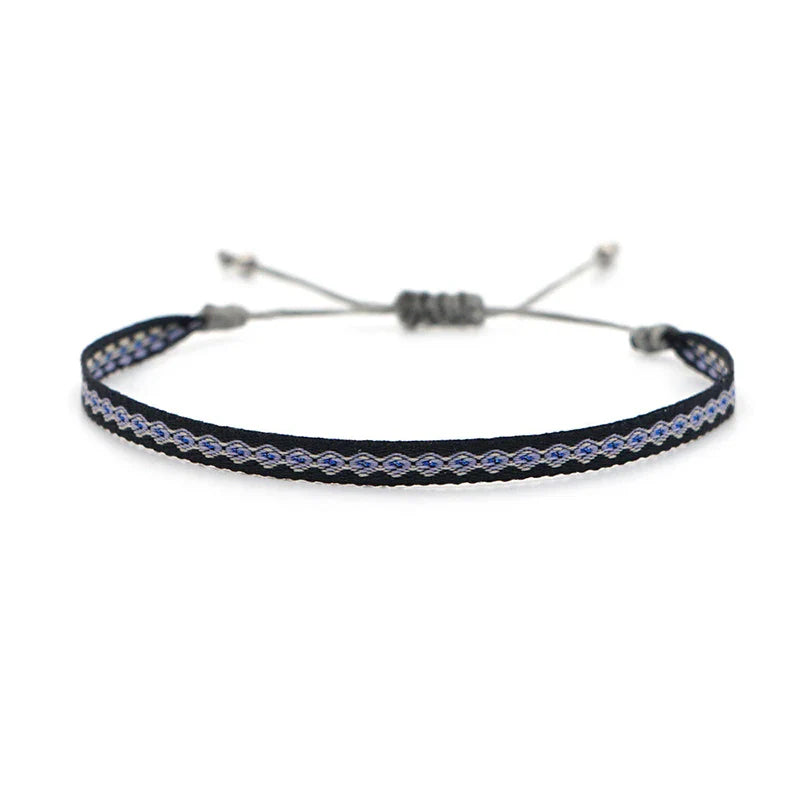 Tibetan Steel & Handmade Spirit Bracelet for Safe Travels & New Beginnings
