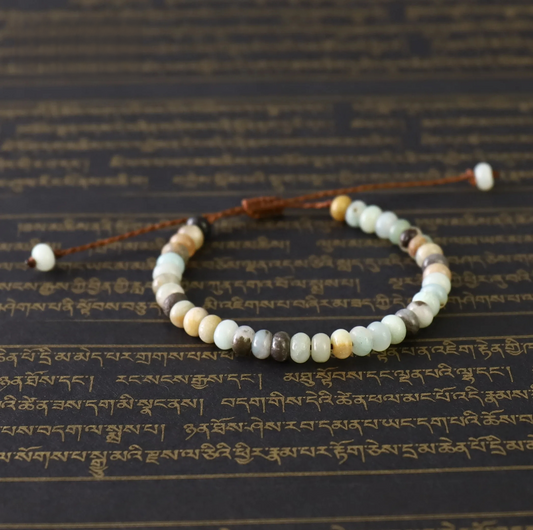 Handmade Tibetan Blessed Natural Stone Mala Beads for Chakra Cleansing