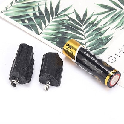 Natural Crystal Gemstone ~ Black Tourmaline Chakra Pendant ~ for "Protection, Stability and Grounding"