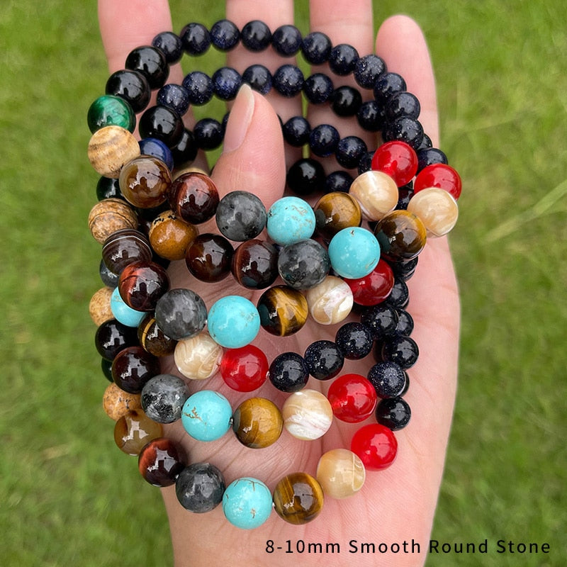 Natural Crystal Gemstone ~ Eight Planetary Solar System Bracelet ~ for "Chakra and You are your own Star & Universe"