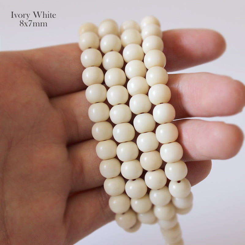 Buddhist Handcrafted Nature Sandalwood for "Preservation & Perseverance" Ivory Beads (made with Bodhi Seed and Tagua Nut)