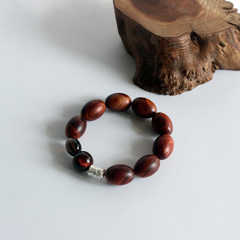Buddhist Handcrafted Nature Sandalwood Bracelet for "Stability & Debonair"