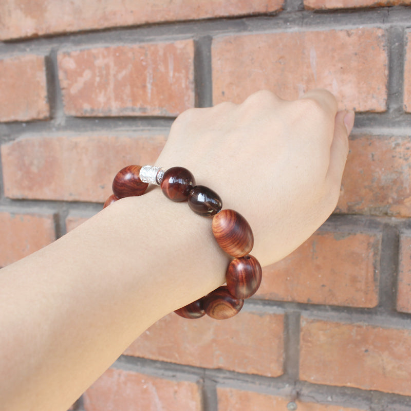 Buddhist Handcrafted Nature Sandalwood Bracelet for "Stability & Debonair"
