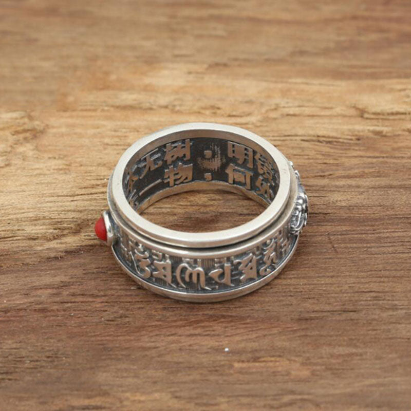 Crimson Gem Ring of Strength & Wisdom