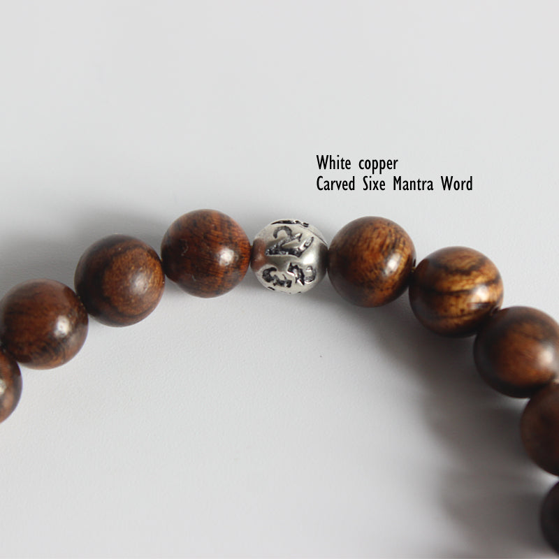 Buddhist Handcrafted Nature Sandalwood Bracelet for "Unity" (made with Holy Buddha Charm)
