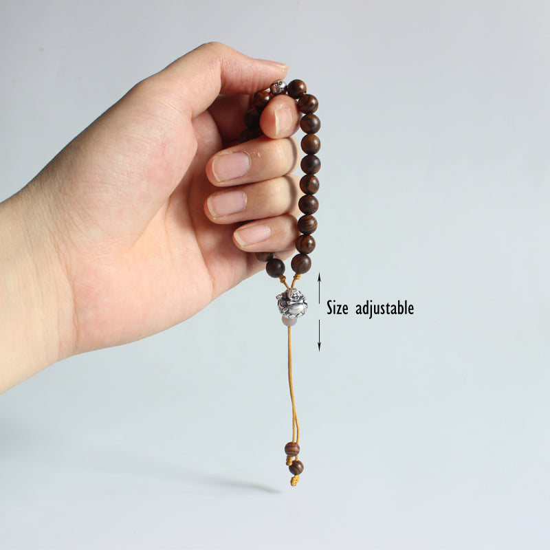 Buddhist Handcrafted Nature Sandalwood Bracelet for "Unity" (made with Holy Buddha Charm)