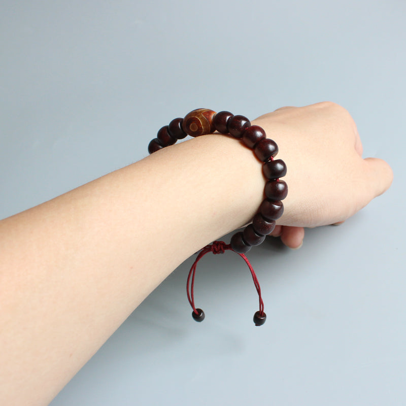 Buddhist Handcrafted Nature Sandalwood Bracelet for "Deep Faith"