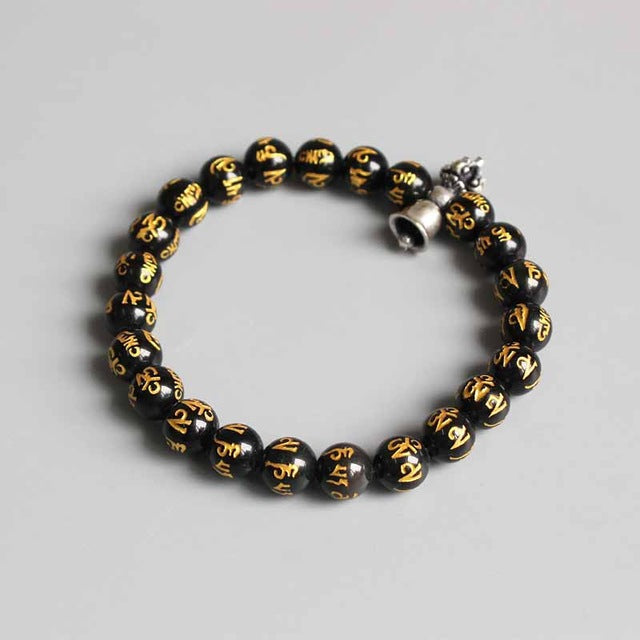 Stone Amulet (Traditional Tibetan Stones with Antiqued Metal)