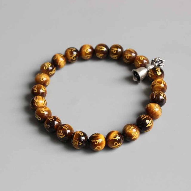 Stone Amulet (Traditional Tibetan Stones with Antiqued Metal)