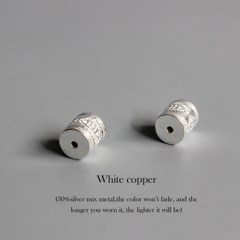 Cylinder Fish Bliss Pendant (White Copper)