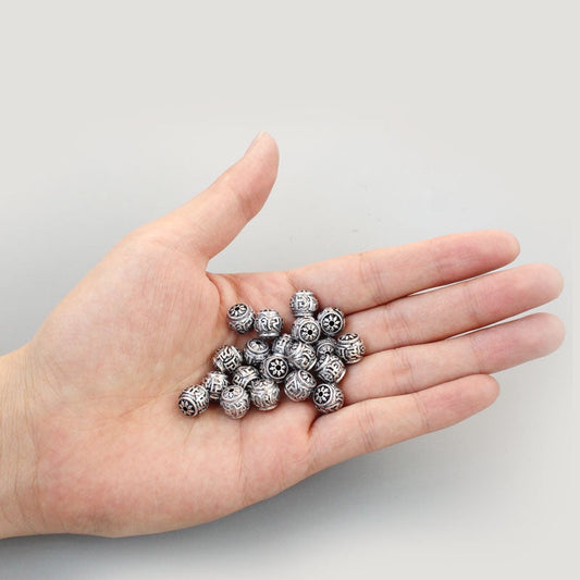 Tibetan Character Pendant (White Copper)