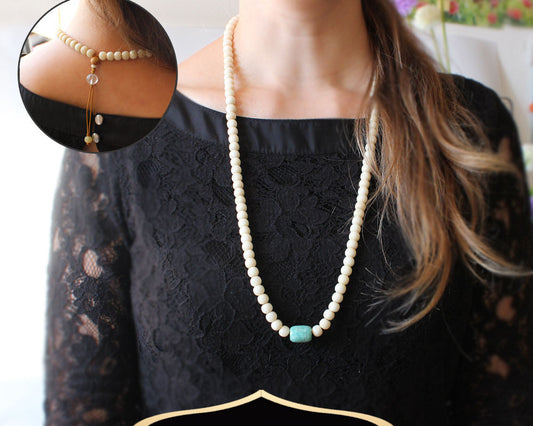 Buddhist Handcrafted Nature Sandalwood Necklace for "Kundalini Awakening & Meditation"