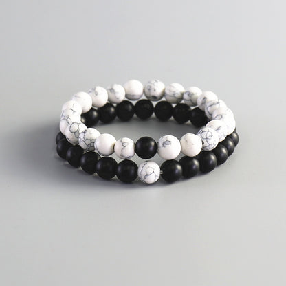 Buddhist Handcrafted Nature Sandalwood Bracelet for "Yin & Yang Balance" (Includes Both Bracelets)