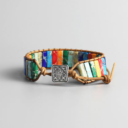 Buddhist Handcrafted Nature Sandalwood Bracelet for "Protection, Health, Balance, Energy & Wisdom" - 12 Essential Frosted Granites Crystals