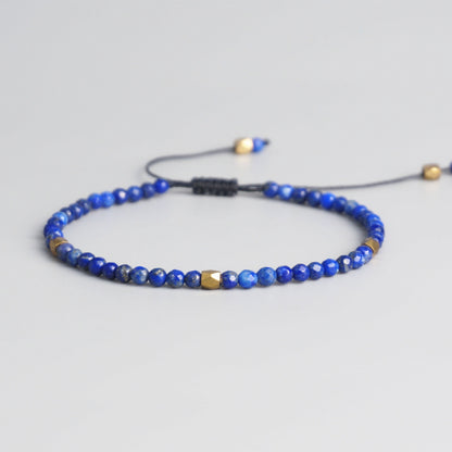 Handmade Tibetan Blessed Natural Lapis Beads for Chakra Cleansing