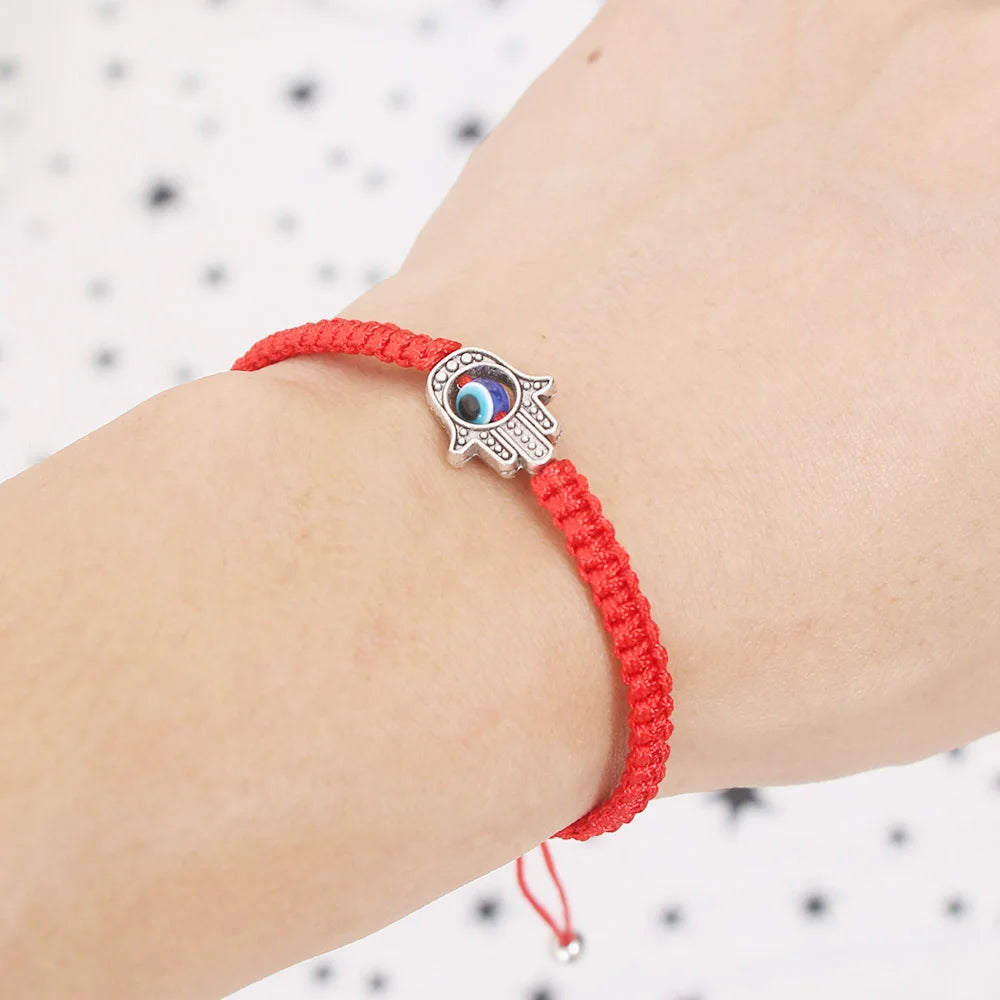Handmade Tibetan Blessed Red Kabbalah String Bracelet for Protection from Evil Eye, Negative Energy Defense & Protection