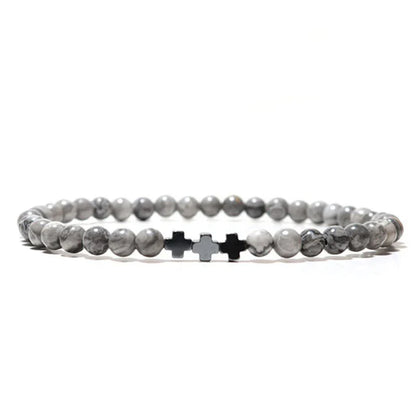 Tibetan Steel & Handmade Spirit Bracelet for "Clarity & Higher Awareness" (Stones Naturally Sourced)