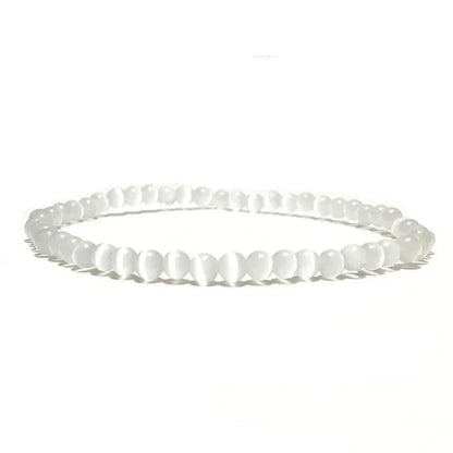 Tibetan Steel & Handmade Spirit Bracelet for Strength & Grounding (Stones made with Natural Cat's Eye)