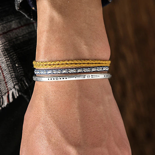 Tibetan Steel & Handmade Spirit Bracelet for "Spiritual Awakening"