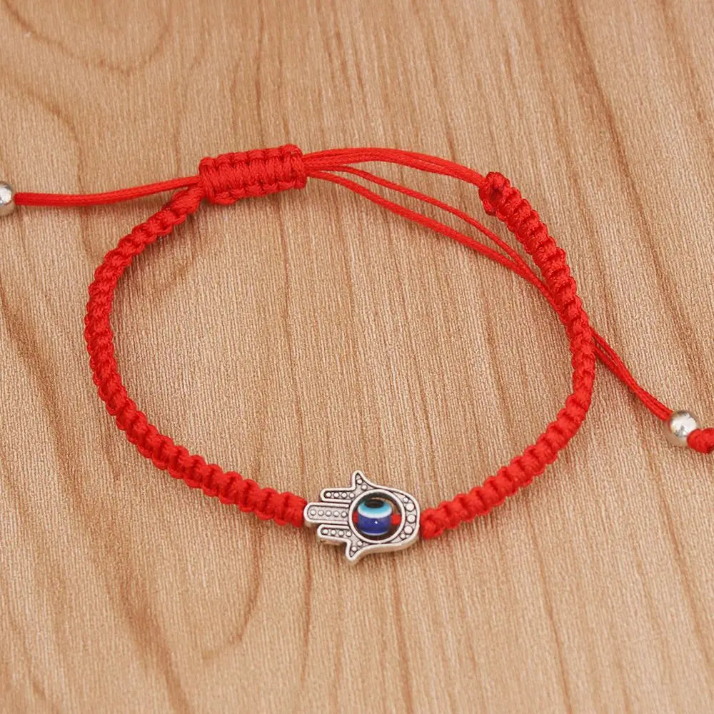 Handmade Tibetan Blessed Red Kabbalah String Bracelet for Protection from Evil Eye, Negative Energy Defense & Protection