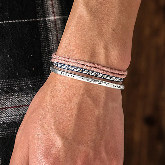Tibetan Steel & Handmade Spirit Bracelet for "Intuition & Inner Knowing" 