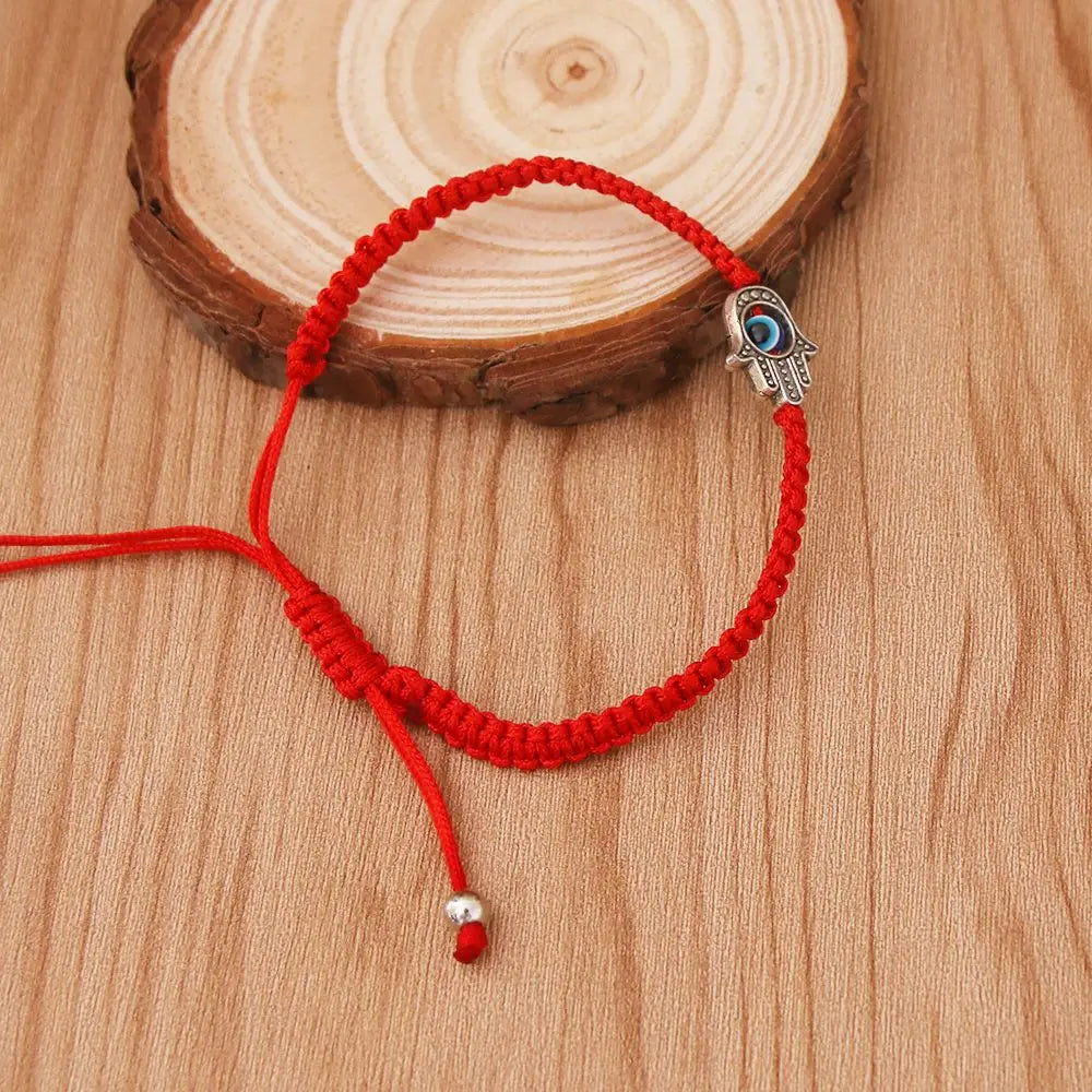 Handmade Tibetan Blessed Red Kabbalah String Bracelet for Protection from Evil Eye, Negative Energy Defense & Protection