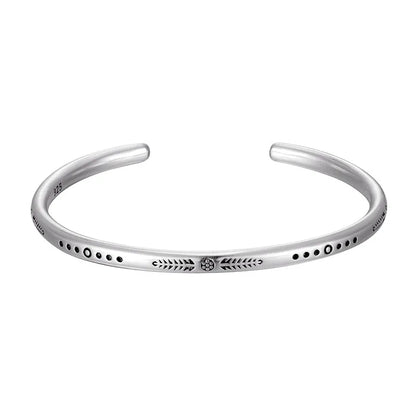Tibetan Steel & Handmade Spirit Bracelet for "Strength, Protection, Purification & Calm" 