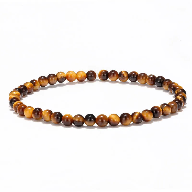 Tibetan Steel & Handmade Spirit Bracelet for "Emotional Balance & Strength" (Beads made with Natural Tiger Eye)