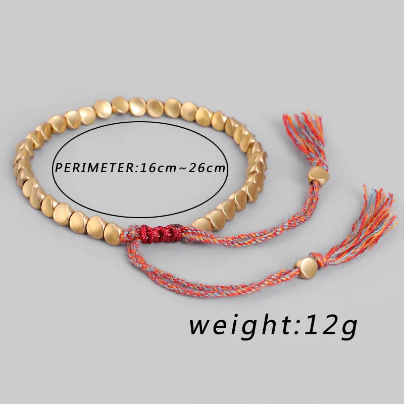 Handmade Tibetan Blessed Knots for "Transformation & Growth" (Made with Natural Copper Beads)