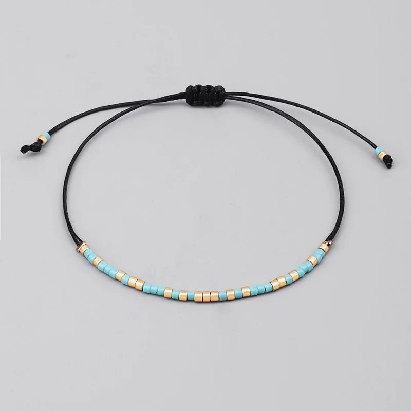 Handmade Tibetan Blessed Knots for "Courage & Confidence" with Natural Miyuki Rice Beads