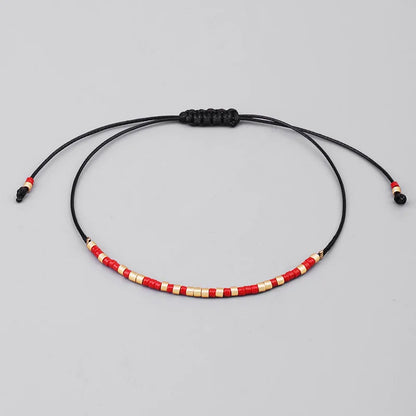 Handmade Tibetan Blessed Knots for "Courage & Confidence" with Natural Miyuki Rice Beads