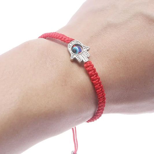 Handmade Tibetan Blessed Red Kabbalah String Bracelet for Protection from Evil Eye, Negative Energy Defense & Protection
