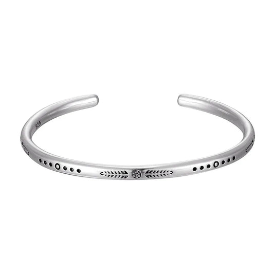 Tibetan Steel & Handmade Spirit Bracelet for "Harmony & Sacred Union" (Beads made with Volcanic Stone)