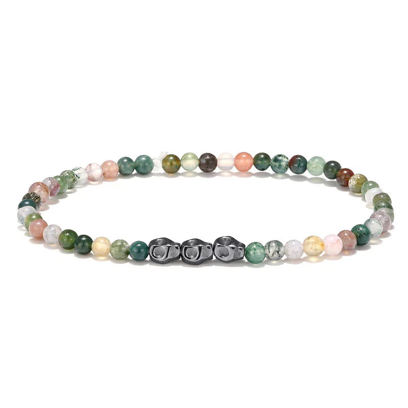 Tibetan Steel & Handmade Spirit Bracelet for "Inner Light & Awakening"