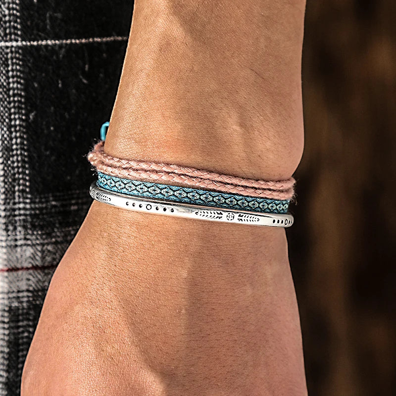Tibetan Steel & Handmade Spirit Bracelet for "Chakra Healing & Alignment" 