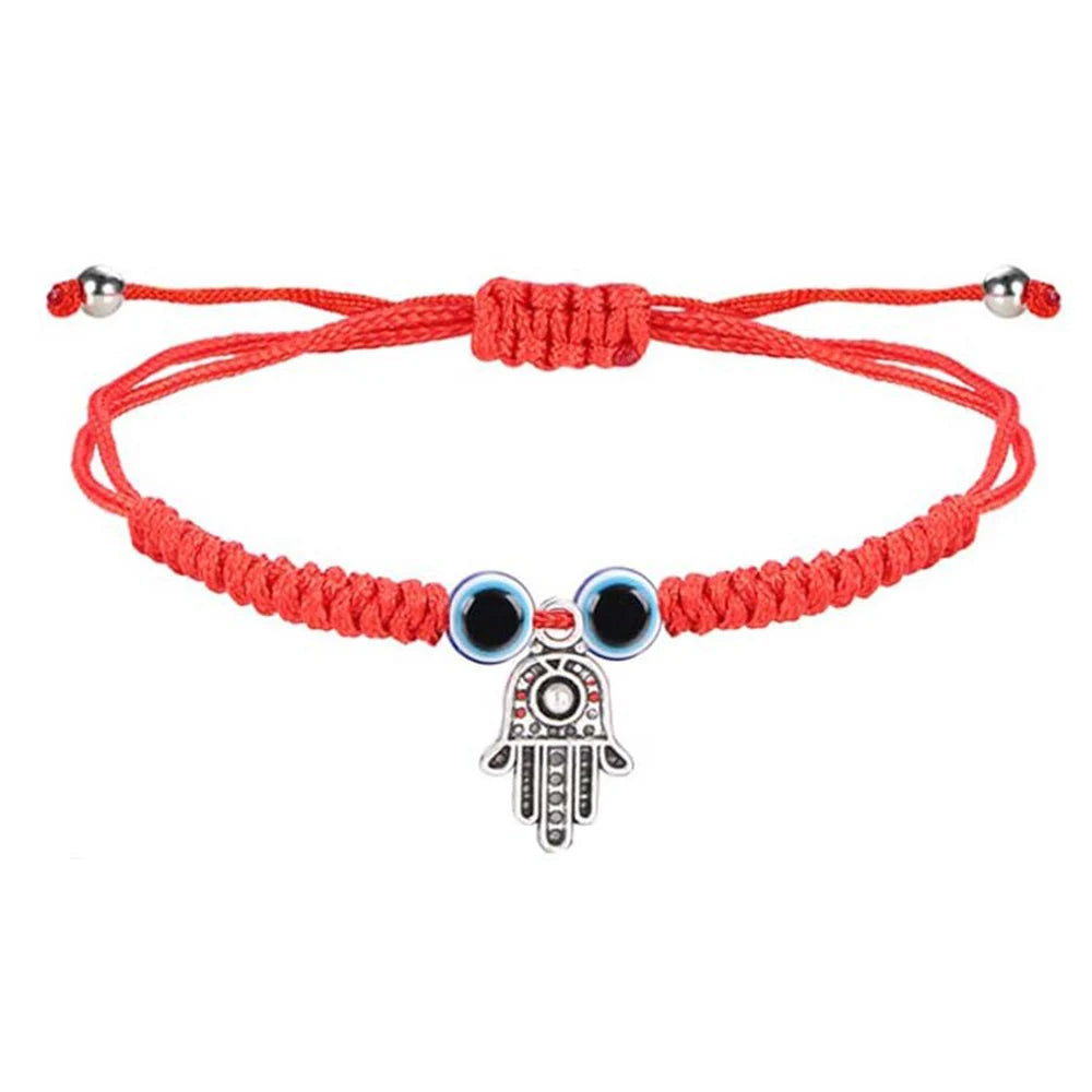 Handmade Tibetan Blessed Red Kabbalah String Bracelet for Protection from Evil Eye, Negative Energy Defense & Protection