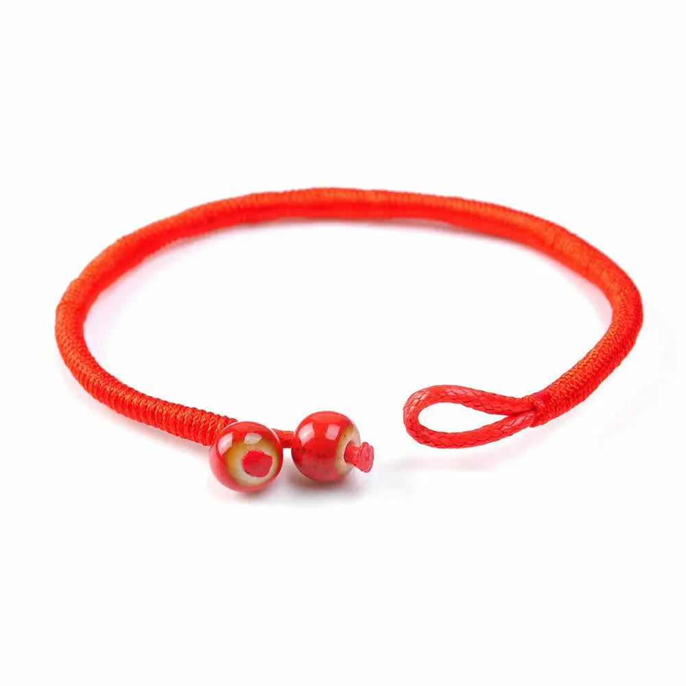 Handmade Tibetan Blessed Red Kabbalah Bracelet for Protection against "Evil Eye" and Negative Energy