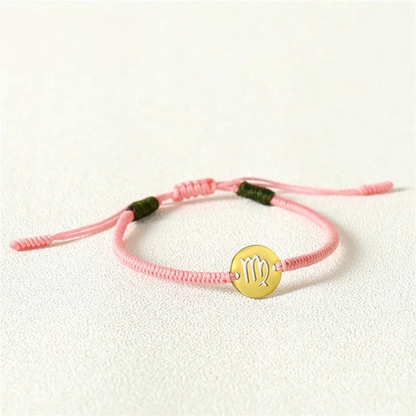 Handmade Tibetan Blessed Natural Stone Beads for "Cosmic Alignment & Zodiac Energy" – 12 Constellation Stainless Steel Charm