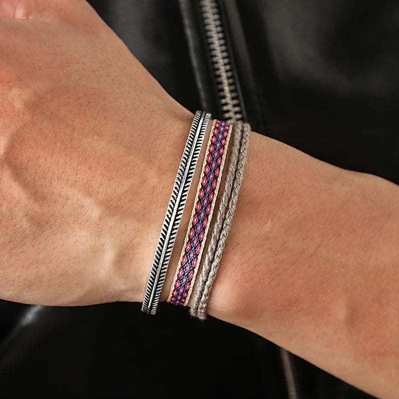 Tibetan Steel & Handmade Spirit Bracelet for "Soul Purpose Alignment"