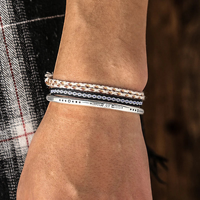 Tibetan Steel & Handmade Spirit Bracelet for "Soulmate Energy & Connection" 
