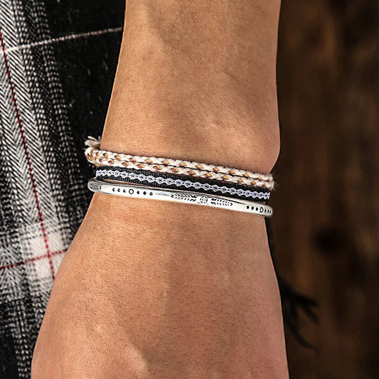 Tibetan Steel & Handmade Spirit Bracelet for "Soulmate Energy & Connection" 
