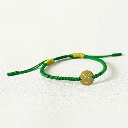 Handmade Tibetan Blessed Natural Stone Beads for "Cosmic Alignment & Zodiac Energy" – 12 Constellation Stainless Steel Charm
