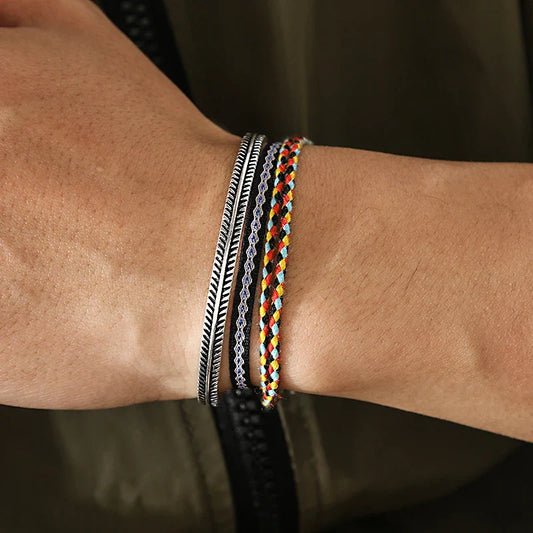 Tibetan Steel & Handmade Spirit Bracelet for "Sacred Masculine Energy"