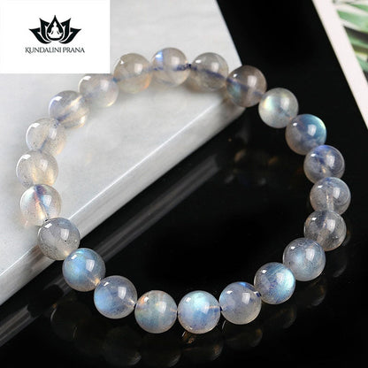 Natural Crystal Gemstone ~ Spectrolite Labradorite Bracelet & Grey Moonstone ~ for "Healing and All Attraction"