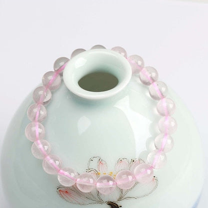 Natural Crystal Gemstone ~ Healing Rose Quartz Bracelet ~ for "All Relations and Compassion"